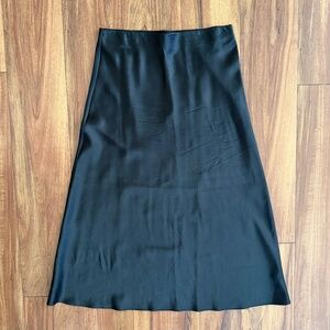 Quince 100% Washable Silk Skirt - Black